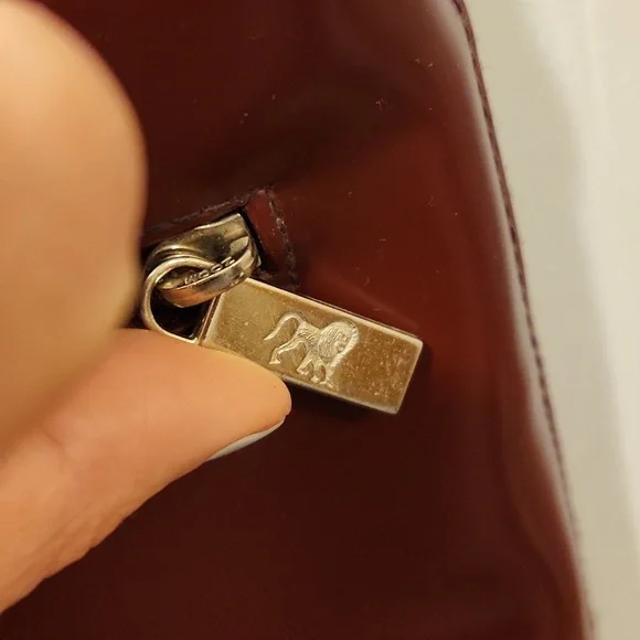 Vintage Swedish Baboon Burgundy Crossbody Bag - 90s Minimalist - Picture 5 of 7